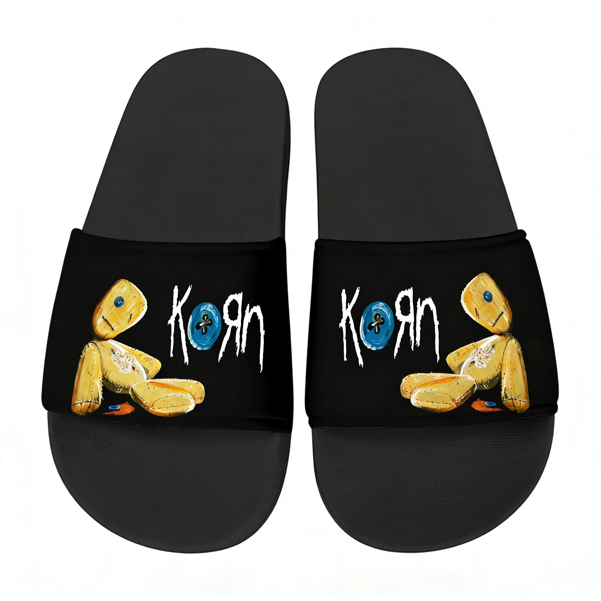 Men Shoes Style - Korn Rock Band Slippers Home Water