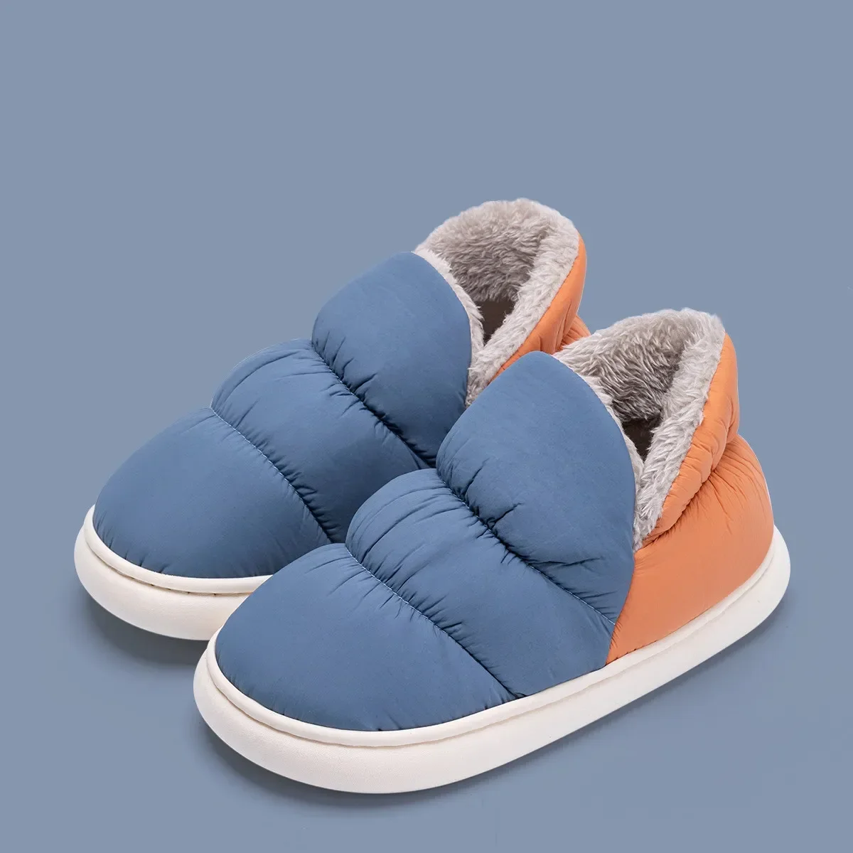 Men Shoes Style - Women Men Slippers Winter Down Cloth