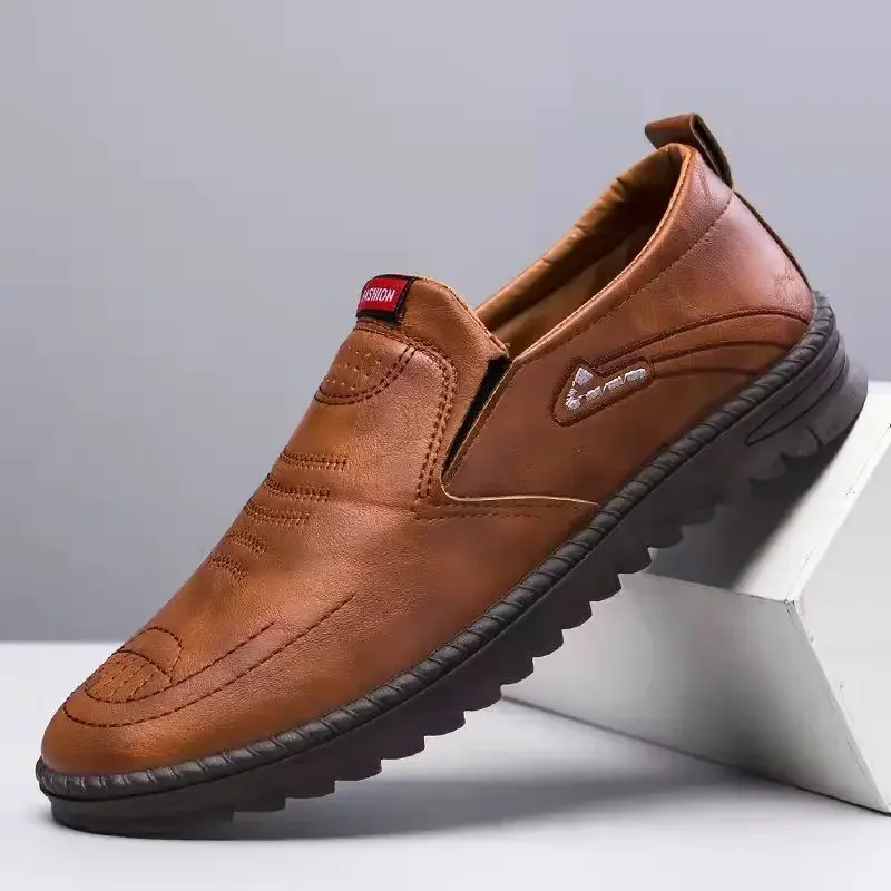 Men'S Shoes Hey Dude - Men's Leather Shoes Casual Shoes Slip
