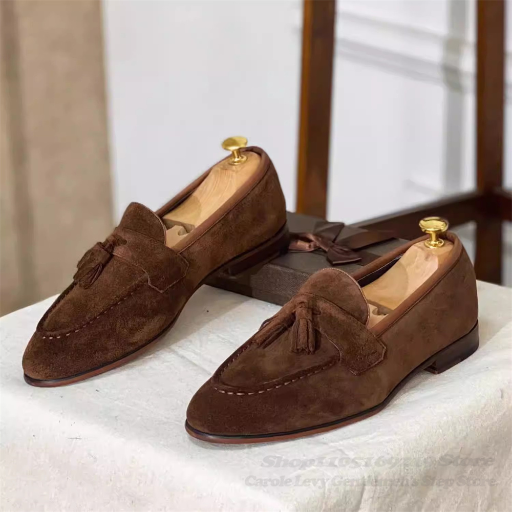 Men'S Shoes Hey Dude - Brown Leather Shoes for Men Casual