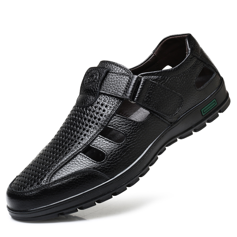 Men Shoes Eu To Us - Men's Genuine Leather Sandals Men Summer