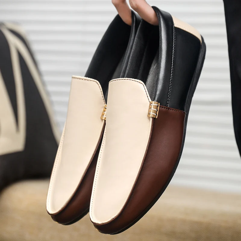 Men'S Shoes Hey Dude - Fashion Leather Loafers For Men Flat