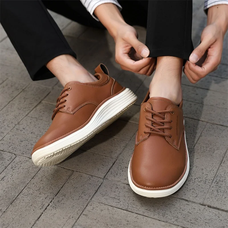 Men'S Shoes Hey Dude - Men's Leather Shoes PU Fabric Spring