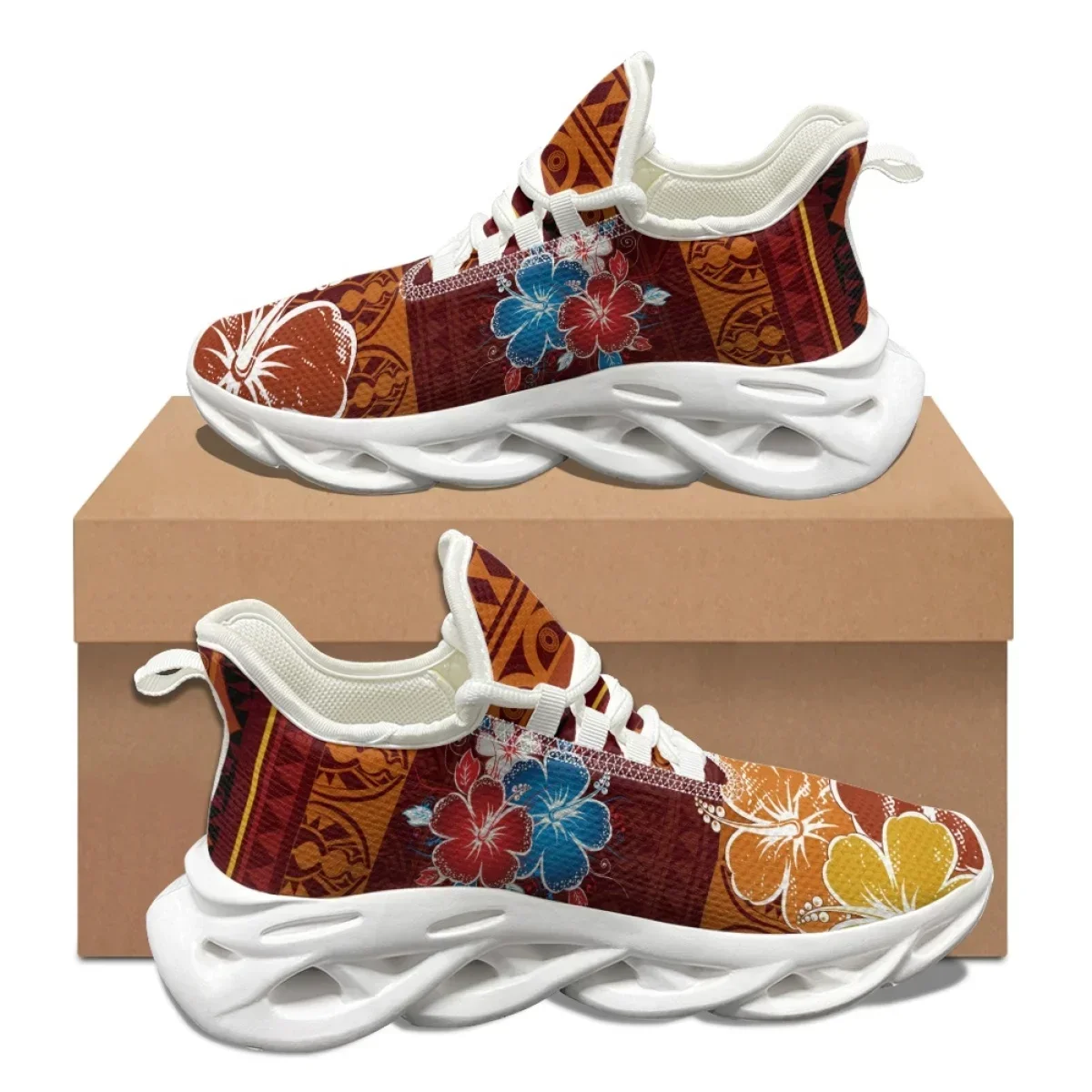 Men'S Shoes Comfortable Walking - Hawaiian Hibiscus Comfortable Lightweight Lace Up
