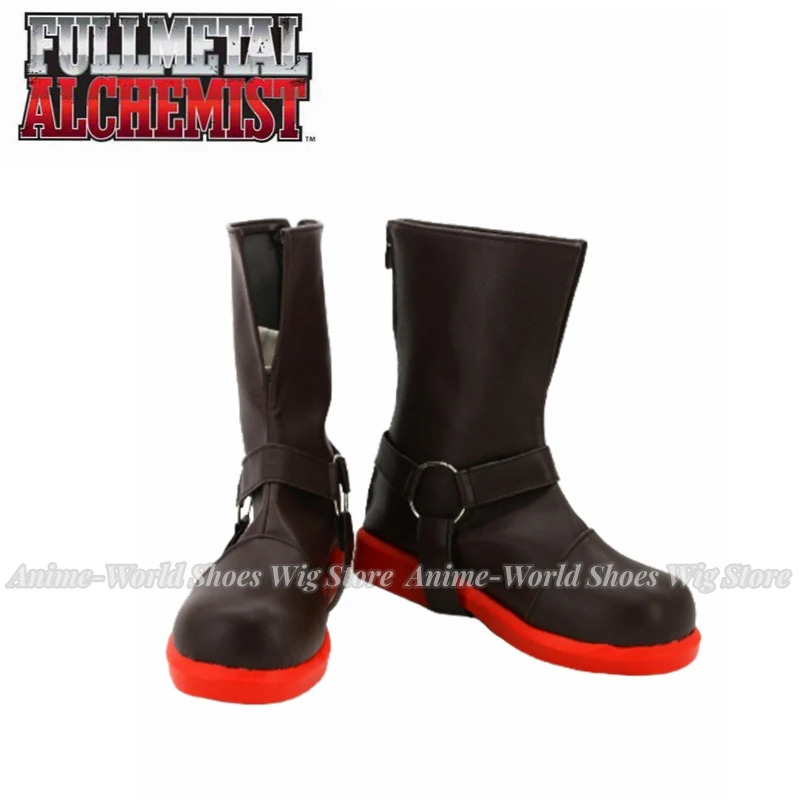 Men Shoes Eu To Us - Fullmetal Alchemist Edward Elric Men Pleather
