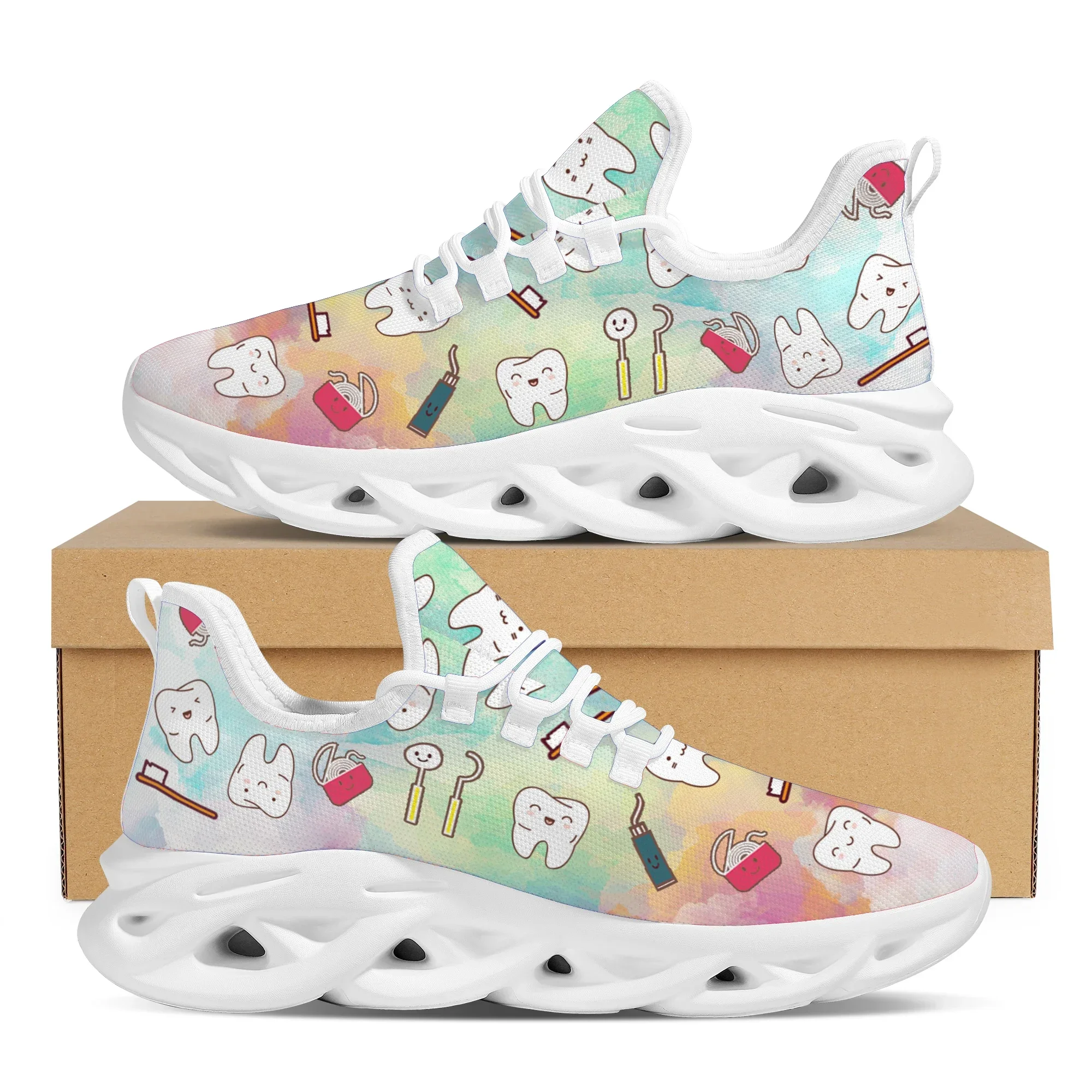 Men'S Shoes Comfortable Walking - Dental Equipment Manga Print Ladies Flat