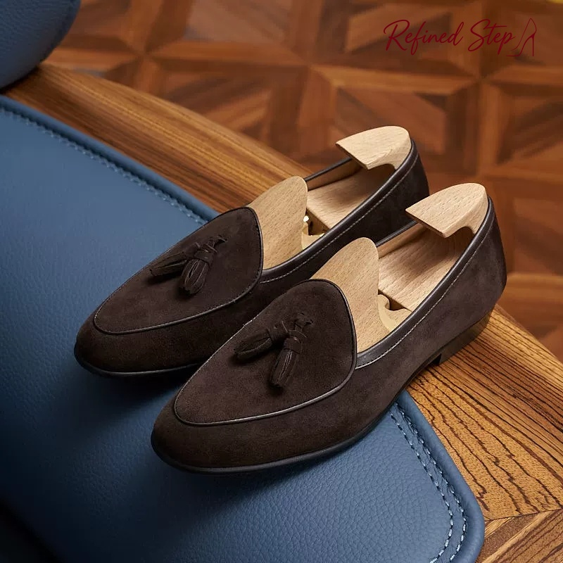 Italian kinds Cow Suede Men's  - Men Shoes Kinds 评论和价格