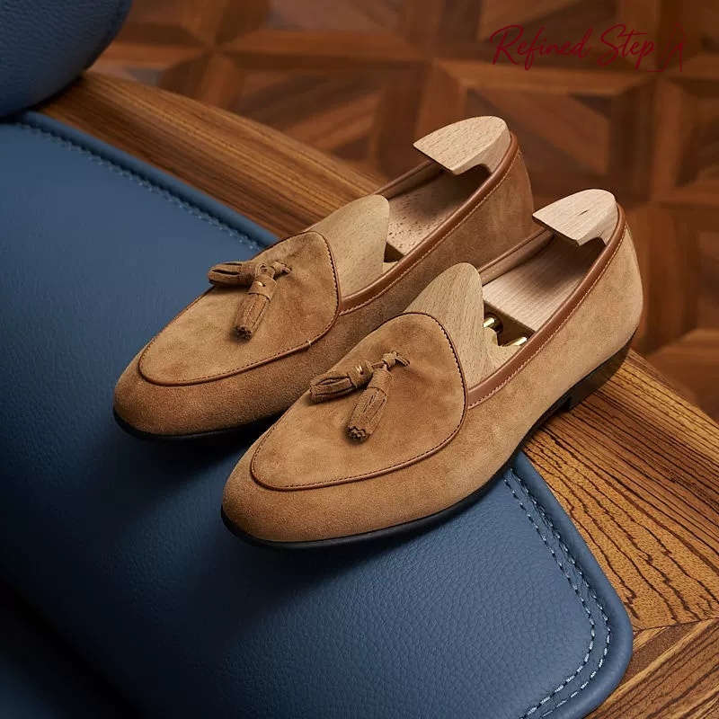 Italian kinds Cow Suede Men's  - Men Shoes Kinds 评论和价格