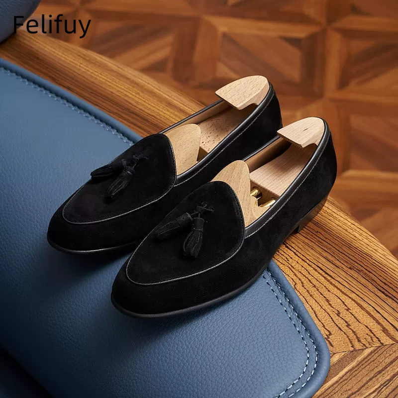 Italian kinds Cow Suede Men's  - Men Shoes Kinds 评论和价格