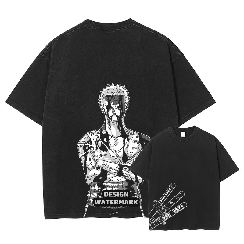 Roronoa Zoro T-shirts Anime O- - Men'S Shoes Xl 评论和价格