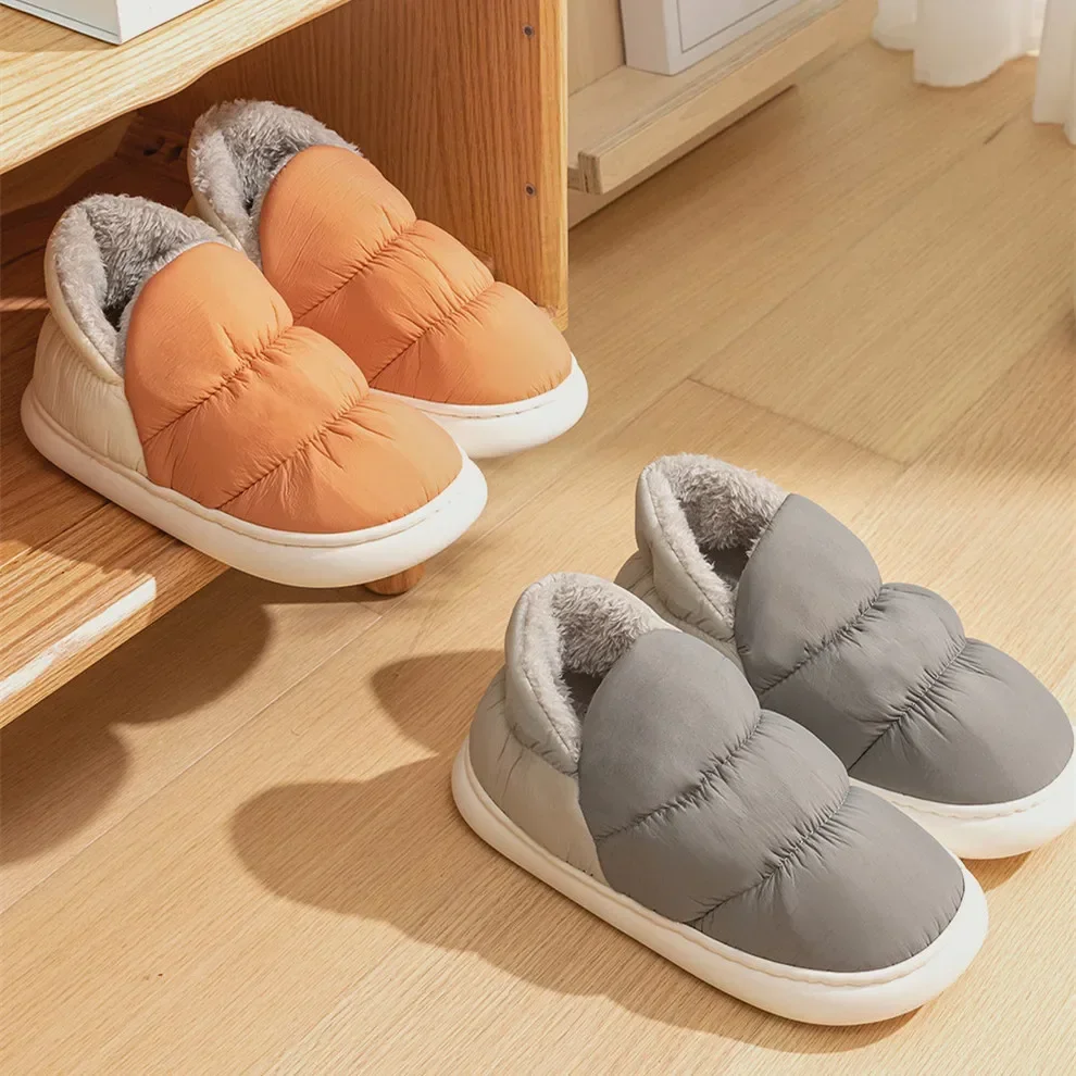 Women Men Slippers Winter Down - Men Shoes Style 评论和价格