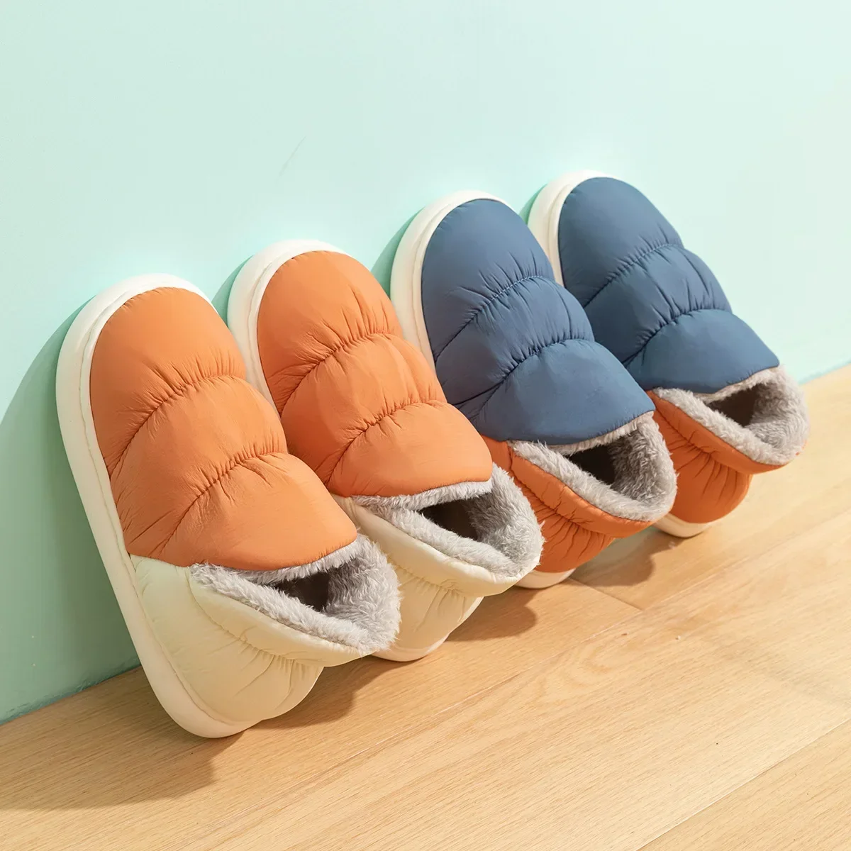 Women Men Slippers Winter Down - Men Shoes Style 评论和价格